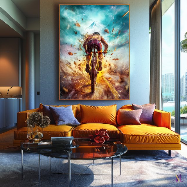Mountainbike Legende - Dynamische Sportart Leinwanddruck (Von Creator hochgeladen)