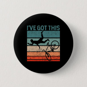 Mountainbike-Liebhaber Lustiger MTB-Downhill-Biker Button