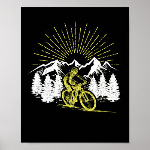 Mountainbike lustig MTB Radfahren Poster