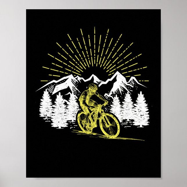 Mountainbike lustig MTB Radfahren Poster (Vorne)