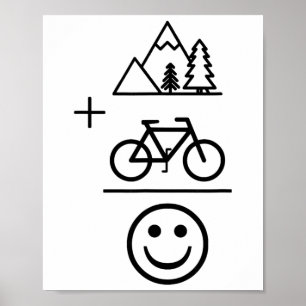 Mountainbike Lustiges Fahrrad Radfahren Radsport G Poster