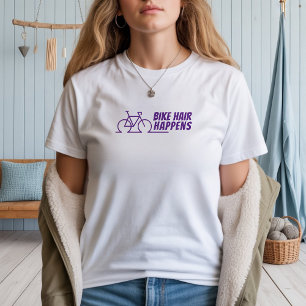 Mountainbike-Mädchen Ironie lila Tri-Blend Shirt
