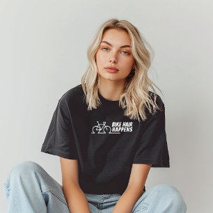 Mountainbike Mädchen Ironie weiß schwarz Tri-Blend Shirt