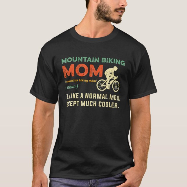 Mountainbike Mama Cooles Bike T-Shirt (Vorderseite)