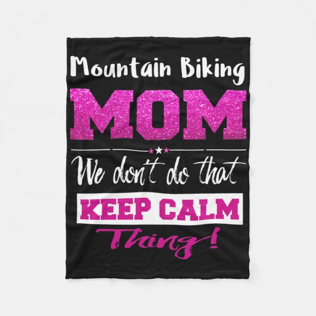 Mountainbike-Mama Lustiges Muttertagsgeschenk Fleecedecke (Vorderseite)