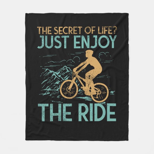 Mountainbike-Mountainbiker Fleecedecke (Vorderseite)