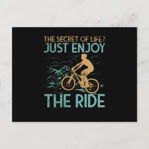Mountainbike Mountainbiker Postkarte