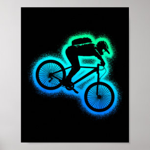 Mountainbike Mtb Biker Kinder Männer Jungen Downhi Poster