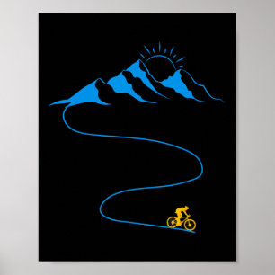 Mountainbike - MTB-Downhill-Biking vom Berg Poster