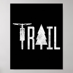 Mountainbike Mtb Downhill-Fahren Radfahren Trail B Poster