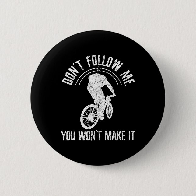 Mountainbike - Mtb Downhill Lustiger Mountainbiker Button (Vorderseite)