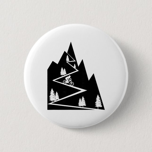 Mountainbike - Mtb Downhill-Mountainbiker-Geschenk Button (Vorderseite)
