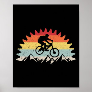 Mountainbike Mtb Downhill Vintage Mountainbike Bi Poster