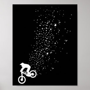 Mountainbike Mtb Fahrrad Downhill-Fahren Biker Tri Poster