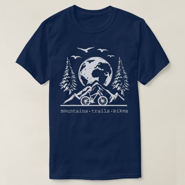 Mountainbike, MTB, Mountain Trails Bikes T-Shirt (Design vorne)