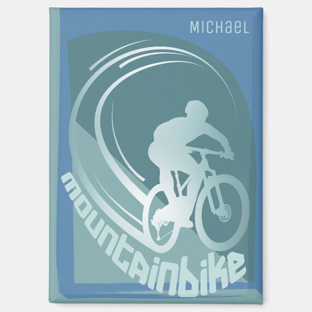Mountainbike mtb Mountainbiker Magnet (Vorderseite)