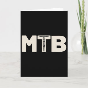 Mountainbike-MTB-Trailbike Kreative Anfangsbuchsta Karte