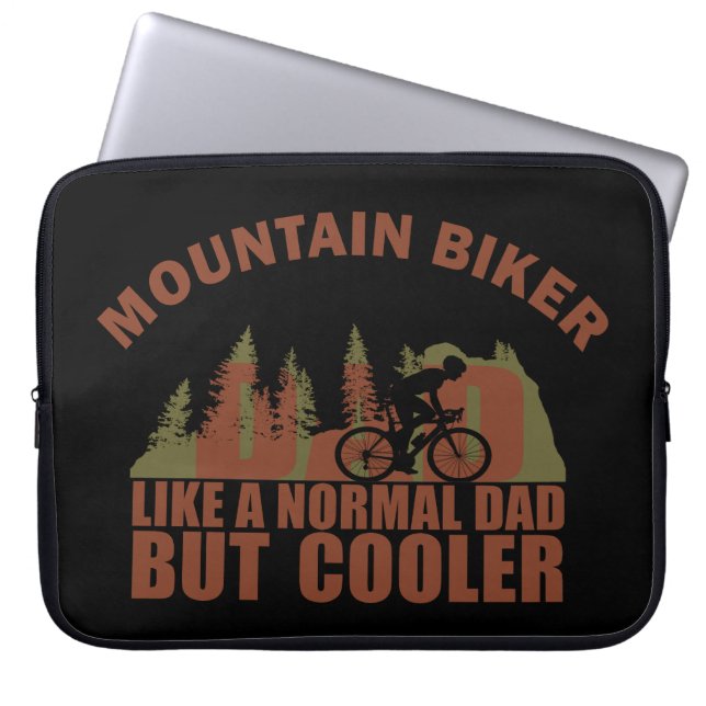 Mountainbike Papa Laptopschutzhülle (Vorderseite)