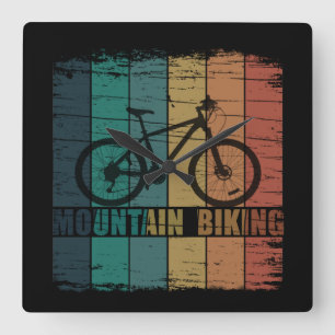 Mountainbike Quadratische Wanduhr