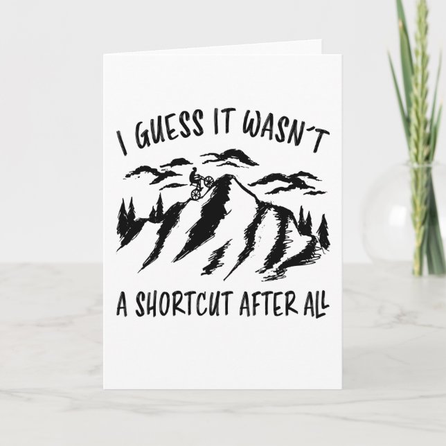 Mountainbike Radfahren Biker Bikergeschenk Karte (Vorderseite)