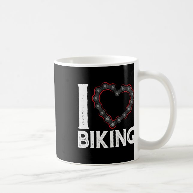 Mountainbike Radfahren Fahrrad Ich liebe Radfahren Kaffeetasse (Rechts)