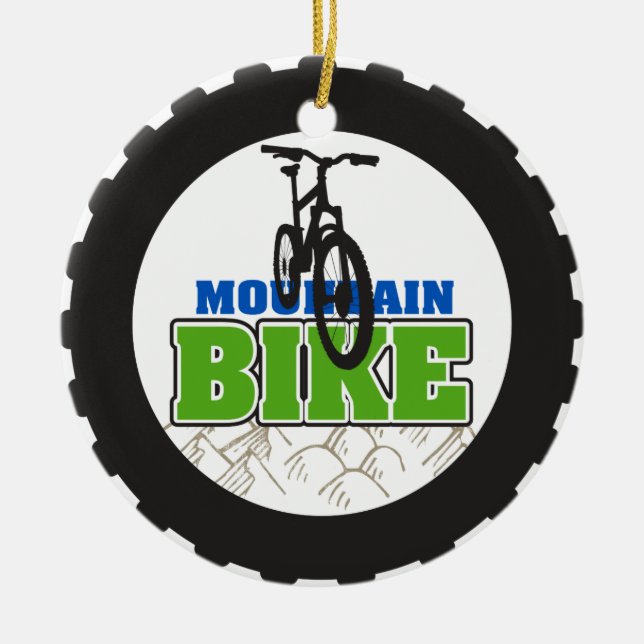 Mountainbike-Radfahren Keramikornament (Vorne)