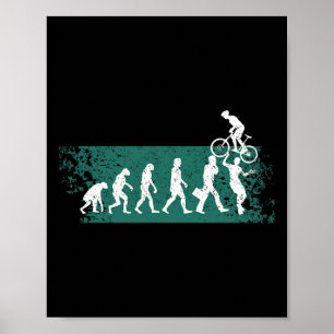 Mountainbike Radfahren Offroad Evolution Von Mtb B Poster