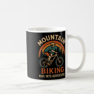 Mountainbike-Retro-Abenteuer-Grafik Kaffeetasse