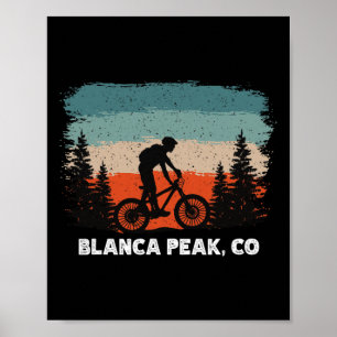 Mountainbike Retro Sonnenuntergang Vintage Blanca  Poster