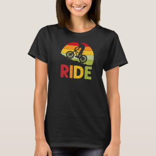 Mountainbike Ride Retro Sonnenuntergang T-Shirt