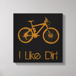Mountainbike-Schmutz Leinwanddruck