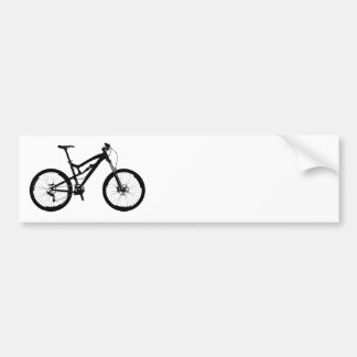 Mountainbike - Schwarzes auf Weiß Autoaufkleber