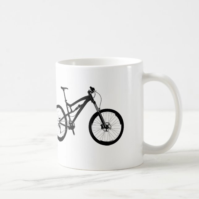 Mountainbike - Schwarzes auf Weiß Tasse (Rechts)