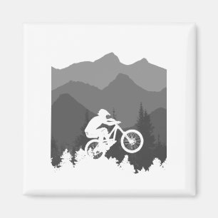 Mountainbike-Silhouette für den MTB-Fanatiker Magnet