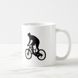 Mountainbike-Silhouette - Hintergrundfarbe auswähl Kaffeetasse