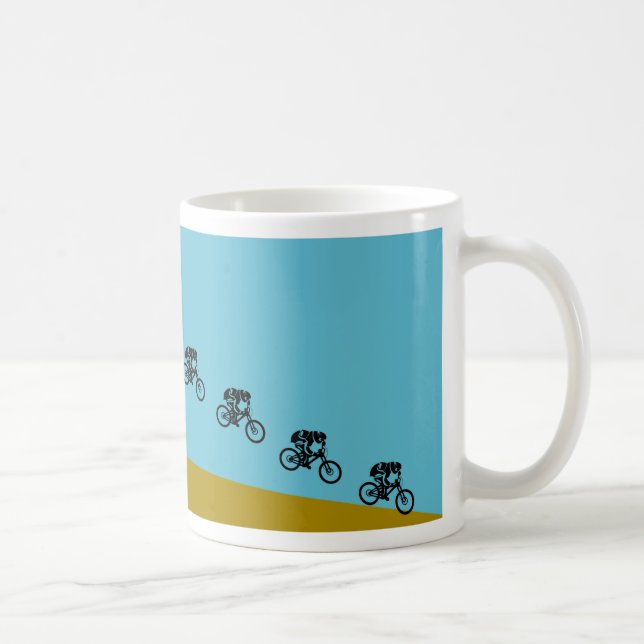 Mountainbike-Sprungbecher Kaffeetasse (Rechts)