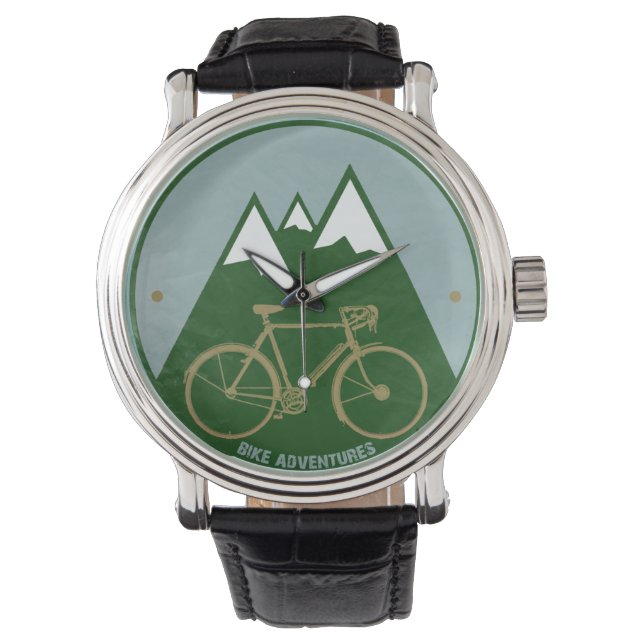 Mountainbike-Stilstunde Armbanduhr (Vorderseite)