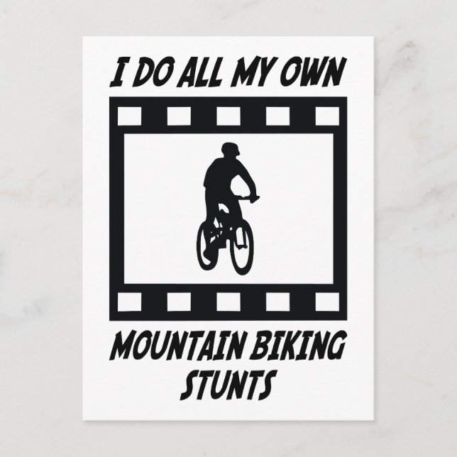 Mountainbike-Stunts Postkarte (Vorderseite)