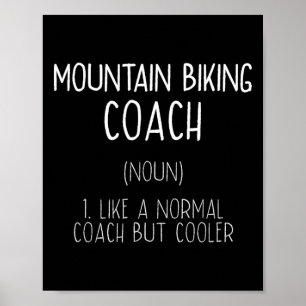 Mountainbike-Trainer-Definition Lustiger Biker-Hum Poster