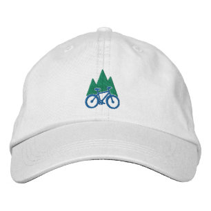 Mountainbike und Berge Bestickte Baseballkappe