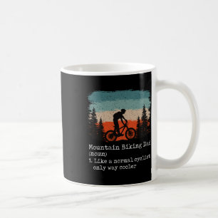 Mountainbike-Vater Lustiger Radfahrer, Radfahren, Kaffeetasse