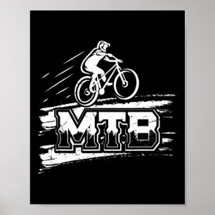 Mountainbike-Vater Mountainbiken Lustiges Radfahre Poster