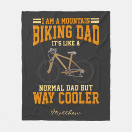 Mountainbike-Vater Radfahren wie normal Personalis Fleecedecke