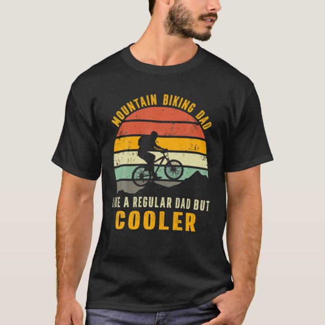 Mountainbike-Vater wie ein regelmäßiger Vater, abe T-Shirt (Vorderseite)