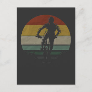 Mountainbike Vintage-Fahrrad Postkarte
