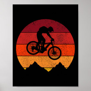 Mountainbike Vintage Retro Mtb Downhill Fahrradfah Poster