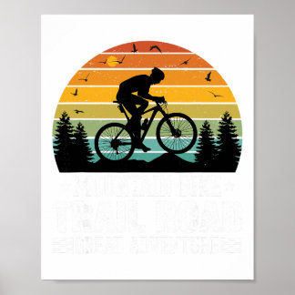 Mountainbike, Wanderweg, Großes Abenteuer, Radfahr Poster