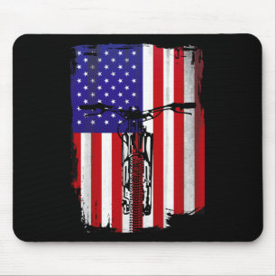 Mountainbiken Amerikanische Flagge Radfahren Usa-F Mousepad