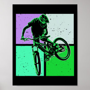 Mountainbiken Es wird bergab nie einfacher Moun Poster
