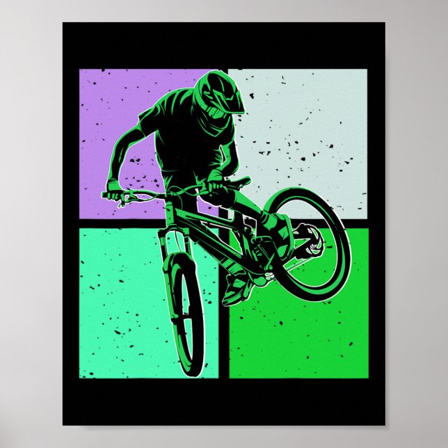 Mountainbiken Es wird bergab nie einfacher Moun Poster (Vorne)